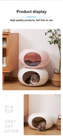 Entièrement fermé en plastique lavable Gatos chat Cage nid lit Pet Houses Tunnel chat lit maison