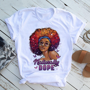 Camiseta Personalizada con Logotipo Blanco, Camiseta Divertida con Estampado de los 90, 'I'm a Goddess', 'Beautiful African Lady', 'Black Lives Matter', para Mujeres, Hermanas y Chicas - Product Image 2