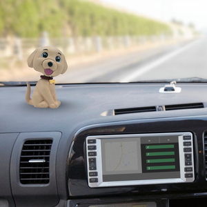 Bobblehead Dog - Beige est un animal mignon et ludique, parfait pour votre tableau de bord de voiture, votre bureau ou la décoration de votre maison - Product Image 1