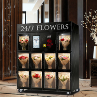 Distributeur automatique de fleurs intelligent AIT OEM/ODM avec refroidissement par compresseur, écran tactile 22 pouces, surveillance automatique du stock et connectivité cloud
