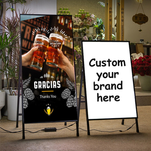 Siêu mỏng hộp đèn Poster đứng LED hộp đèn biển Quảng Cáo Sáng Bảng hiển thị gấp đứng ngoài trời di động hộp đèn mỏng - Product Image 6