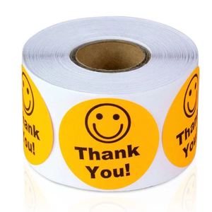 Direkt vom Hersteller: Niedliche Smiley-Aufkleber, Dankeschön-Sticker, 500 Stück für Dekorative Aufkleber, Versiegelungsetiketten, Umweltfreundliche Etiketten - Product Image 1