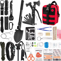 Kit de survie pour Noël, hommes et femmes, 251 pièces, équipement d'urgence, trousse de premiers soins, sac bandoulière, camping, tremblement de terre, randonnée, plein air, métal