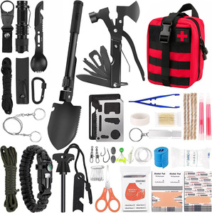 Kit di Sopravvivenza Regalo di Natale per Uomini e Donne, 251 Pezzi di Attrezzatura d'Emergenza, Kit di Pronto Soccorso, Borsa a Tracolla per Campeggio, Terremoti, Escursionismo, Attività all'Aperto, in Metallo - Product Image 3