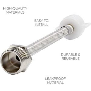 NZMAN Best Seller Tuyau de raccordement de toilette 12 ", rallonge de tuyau d'alimentation de toilette compatible avec les toilettes <span class=keywords><strong>TOTO</strong></span> 7/8 femelle à 7/8 mâle - Product Image 5