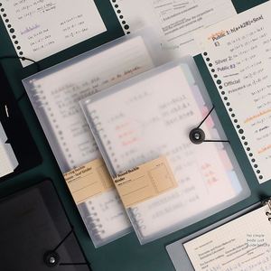 KE'mu Simple and Comfortable to Hold PP Frosted Transparent 8-Hole Notebook Notepad Student <b>Diary</b> Gift - Product Image 3