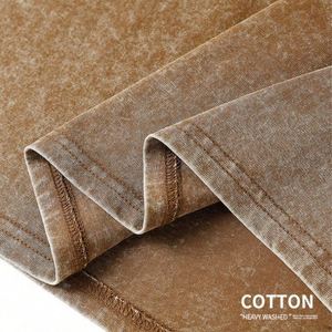 Camisetas de algodón 100% de 290 GSM, estilo vintage, extragrandes, de peso pesado, color negro lavado, camiseta de estilo urbano 100% algodón - Product Image 6