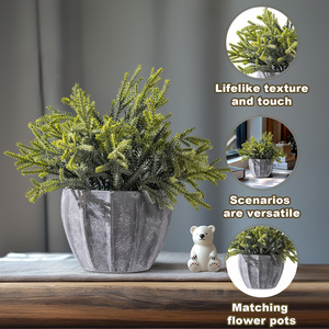 Petits arbres en pot <span class=keywords><strong>de</strong></span> bureau en plastique vert artificiel pour salon balcon bureau anniversaire Pâques Occasions hôtels aménagement paysager - Product Image 6