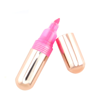 NOUVEAU Stylo surligneur 4 couleurs/ensemble, couleurs bonbon, notes, graffiti, tête oblique, DIY, art, forme de rouge à lèvres, marqueurs, fournitures scolaires et de bureau
