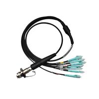 Câble de fibre optique blindé extérieur IP68 étanche ODC MPO femelle vers LC/UPC 8 fibres OM3 pour station de base 5G FTTA