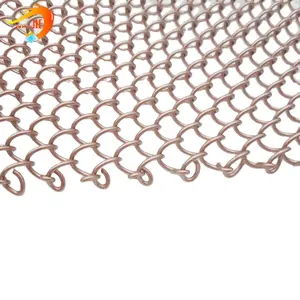 Chaîne de rideau décorative en maille métallique en aluminium tissu de draperie treillis métallique de cheminée rideau de plafond en maille de bobine métallique