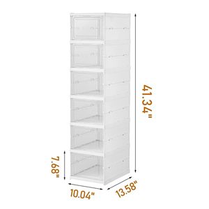 Wholesale Foldable OEM Giant Shoe Case Storage Sneaker Stackable Transparent Wide Toe Plastic Shoe <b>Box</b> with Magnetic Door - Product Image 2