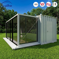 Maison conteneur modulaire préfabriquée moderne de 20 pieds, extensible et luxueuse, avec cuisine, salon, bureau et bureau à domicile - Robuste, durable et rapide à construire