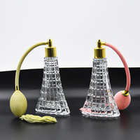 Meilleure vente Flacon de parfum en verre rechargeable de luxe avec pompe à airbag Flacon atomiseur tour Eiffel avec airbag 50ml