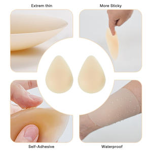 S/L nouvelle larme goutte forme soulèvement poitrine couvre adhésif réutilisable 6 couleurs <span class=keywords><strong>Push</strong></span> <span class=keywords><strong>up</strong></span> mamelon couvre pour les femmes robe sans bretelles - Product Image 2
