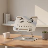 360 graden draaibare groothandel laptop tablet computerstandaard met koelventilator metalen notebook koelventilator voor gaming laptops