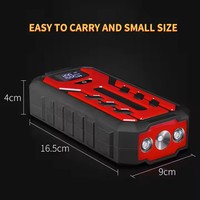 Vente en gros Démarreur de voiture d'urgence 4000A 1200A pour camions, avec éclairage d'alarme SOS, charge rapide 60W USB-C et chargeur de téléphone portable au lithium LED
