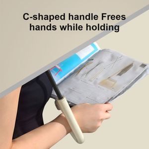 8 Ribs Double Layer Reverse C Handle Hands Free Reflective Strip Safety 120cm <b>Large</b> Canopy <b>Umbrella</b> for Commuters Travel - Product Image 3