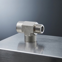 Raccord en T égal forgé en acier inoxydable 316 de type Swagelok à basse pression avec filetages NPT/BSPT/BSP