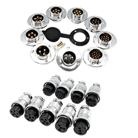 Connecteur d'aviation circulaire GX25 2 à 12 broches en alliage de zinc, prise mâle/femelle, connecteur électrique de couplage 3 à 7A