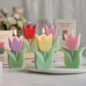 Fleurs Aromathérapie Bougies Belle Tulipe Bougies Cadeaux De Vacances Décoration De La Maison Prnaments Photo Props - Product Image 2
