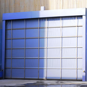 Porte commerciale moderne à <span class=keywords><strong>action</strong></span> rapide automatique pour entrepôt industriel porte de quai empilable porte en PVC à grande vitesse - Product Image 1