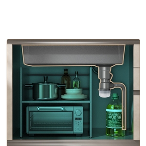 Wastafel dapur wastafel tunggal besar, bak cuci piring Stainless Steel 304 buatan tangan - Product Image 2