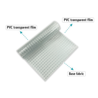 Tissus transparents de maille de PVC de TN0550L pour la transmission légère élevée de fenêtres de tente avec des techniques tissées industrielles UV