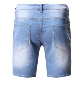 กางเกงยีนส์ขาสั้นปักลายกราฟิกสำหรับผู้ชาย แฟชั่นสตรีทแวร์ แบรนด์ดัง กางเกงยีนส์เดนิม ผลิตจากโรงงานโดยตรง - Product Image 2