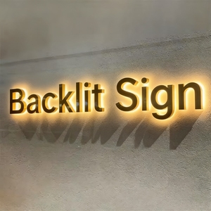 Lettres en relief 3D personnalisées avec éclairage LED, lettres lumineuses rétroéclairées, enseigne en lettres lumineuses 3D LED - Product Image 1