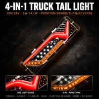 DAMAVO OEM ODM Personnalisation Barre de feux arrière LED étanche 7W-10W avec fixation par vis pour camion, remorque, camping-car, véhicule tout-terrain