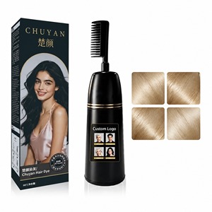 Tinte Permanente para el Cabello de Color Negro Intenso, Fácil de Usar para Todo Tipo de Cabello, con Peine Incorporado, Suministro Directo, Larga Duración - Product Image 1