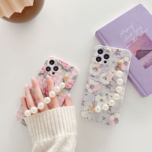 <span class=keywords><strong>Funda</strong></span> trasera para teléfono móvil samsung s22 ultra oneplus 8, carcasa con <span class=keywords><strong>cargador</strong></span> de flores suaves y cadena de perlas - Product Image 6
