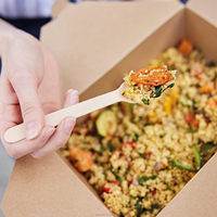 Chine Usine directe de couverts en bois jetables écologiques Vaisselle biodégradable pour les fêtes Échantillon gratuit Fourchettes de style simple