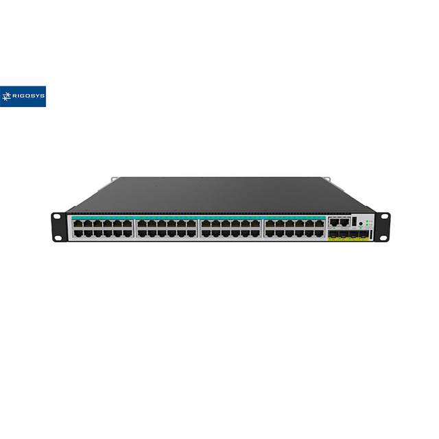 Good Quality 10Gbps Managed POE Switch 24 or 48 Ports Industrial Rack-Mount Ethernet Device by Rigosys OEM/ODM
