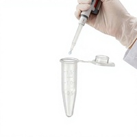 Tube de microcentrifugation de 1,5 ml en plastique PP, tube Eppendorf avec bouchon à clip, fond conique gradué pour laboratoire