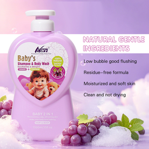 Nary Wholesale Baby 2-en-1 Shampooing et Gel Douche à la Kératine 1000ml pour Enfants/Gel Douche pour Enfants Parfum Raisin Grenade - Product Image 4