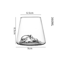 Verre à whisky en borosilicate à paroi simple de 240 ml/360 ml, personnalisable OEM - Compatible lave-vaisselle et micro-ondes