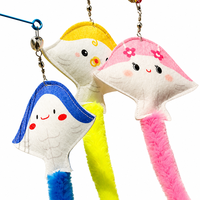 Vente flash : Jouets pour chat en forme de poisson d'océan avec longue tige en fil d'acier pour jeu interactif en intérieur