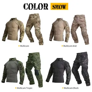 Emersongear-Vêtements tactiques de camouflage G3 personnalisés, uniforme de pantalon de chemise, uniforme de combat, Multicam, genouillères