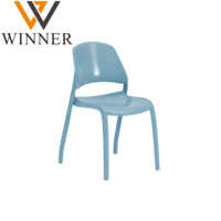 Chaise de salle à manger empilable en polypropylène imperméable ergonomique au prix d'usine pour restaurant, salle de réunion, salle d'étude pour étudiants