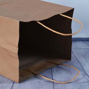 Sacs en papier kraft biodégradables imprimés sur mesure, impression offset, sacs à emporter recyclables pour pizza, sushi et plus encore, longueur de la poignée - Product Image 5