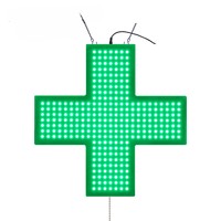 Jhering Indoor Farmacia 48 X48cm Grün LED-Apotheken schild Kunden spezifische Kreuz-LED-Bildschirm anzeige