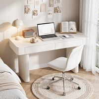 LITTLE TREE Houten Kantoorcomputerbureau met Laden en Opbergruimte 63 Inch Modern Wit Bureau