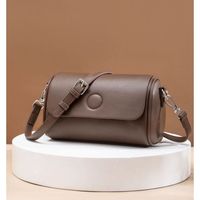 Sac cylindrique décontracté tendance 2026, haut de gamme et polyvalent, style preppy, géométrique, en PU, sac bandoulière pour femme
