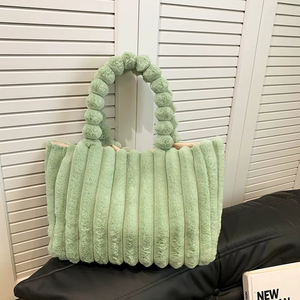 <span class=keywords><strong>Sac</strong></span> fourre-tout en <span class=keywords><strong>fausse</strong></span> <span class=keywords><strong>fourrure</strong></span> rayée douce personnalisé Royal Fair avec poignée perlée, grande capacité, <span class=keywords><strong>sac</strong></span> fourre-tout en sherpa, <span class=keywords><strong>sac</strong></span> pour les trajets quotidiens - Product Image 3