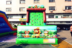 Tobogán de <span class=keywords><strong>escalada</strong></span> inflable de pared de <span class=keywords><strong>escalada</strong></span> amarilla inflable para niños diversión al aire libre y uso en el patio de recreo - Product Image 2