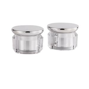 Lujo Shuangkong alta calidad en forma de hongo plata oro transparente crema lata crema acrílico loción contenedor - Product Image 1