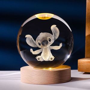 Bulk Crystal <b>Ball</b> Eco-Friendly 6cm 3D Laser Engraved Star Sphere <b>LED</b> Lamp Assorted Designs Holiday Party Favors Corporate Gifts - Product Image 2