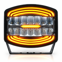 Phare de conduite LED carré de 9 pouces, projecteur auxiliaire haute puissance, lampe de travail étanche IP67 pour camion, poids lourd, tout-terrain, véhicule 4x4